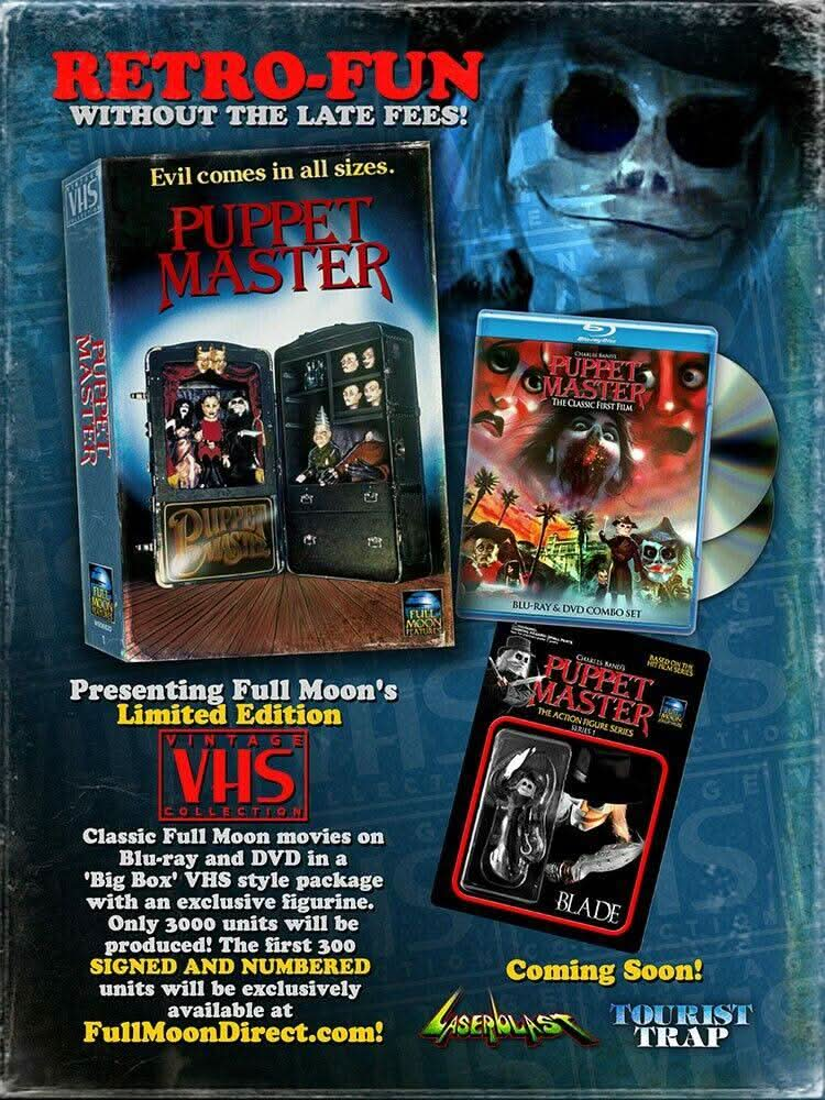 Puppet Master VHS Retro Big Box Blu-ray / DVD Set Collection - Media